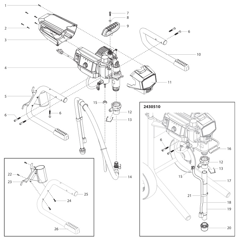 Impact X 440 Main Assembly Parts